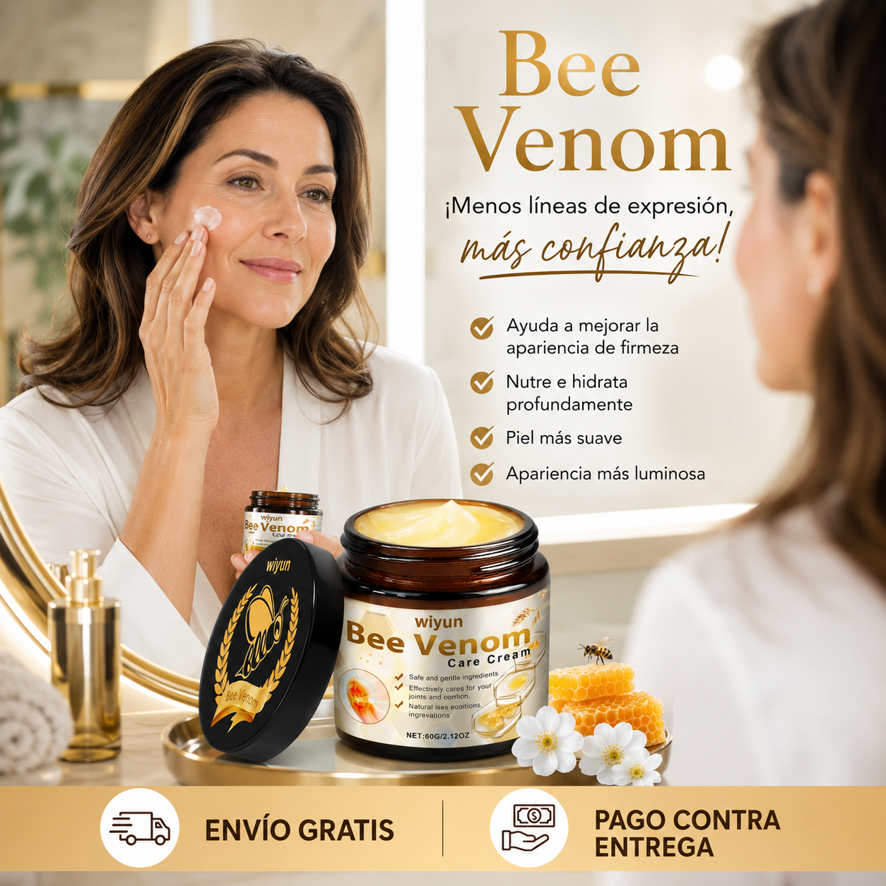 BeeVenom Skin Care Cream - Reduce visiblemente las arrugas y líneas de expresión
