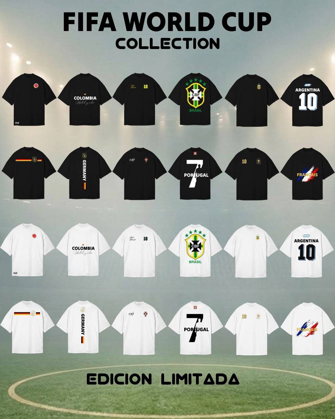 Camisetas mundialistas edición limitada - Las selecciones más grandes del mundo