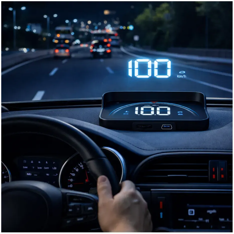 Proyector de velocidad HUD inteligente para vehículos – Mantén la vista al frente y conduce con mayor seguridad