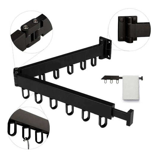 Tendedero plegable de pared para 12 prendas - Seca más ropa en menos espacio