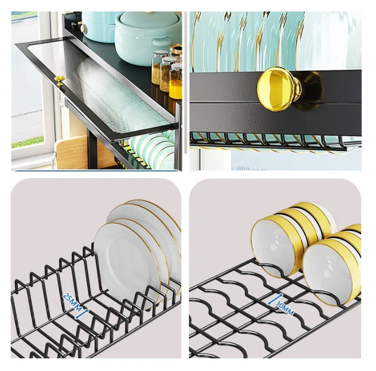 Escurridor de platos doble nivel con tapa - Multiplica el espacio útil de tu cocina