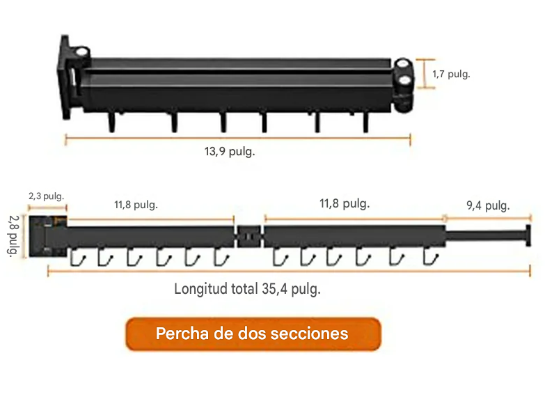 Tendedero plegable de pared para 12 prendas - Seca más ropa en menos espacio