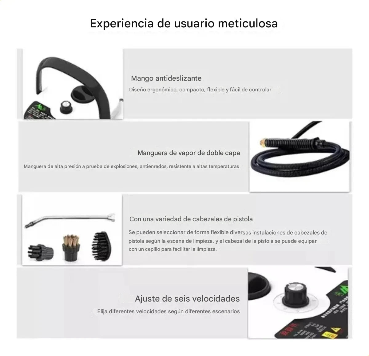 Limpiador a vapor ecológico a alta temperatura – Derrite grasa, moho y suciedad sin químicos