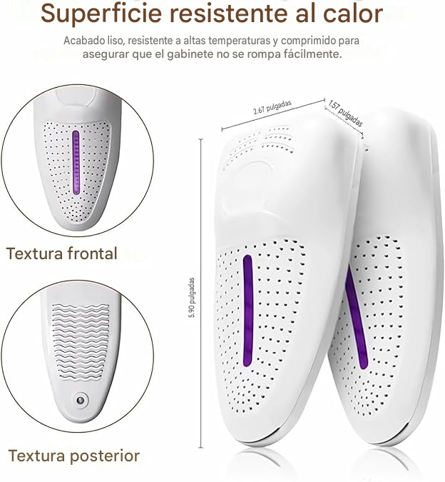 Secador eléctrico para zapatos con luz UV - Elimina el mal olor y la humedad de tu calzado