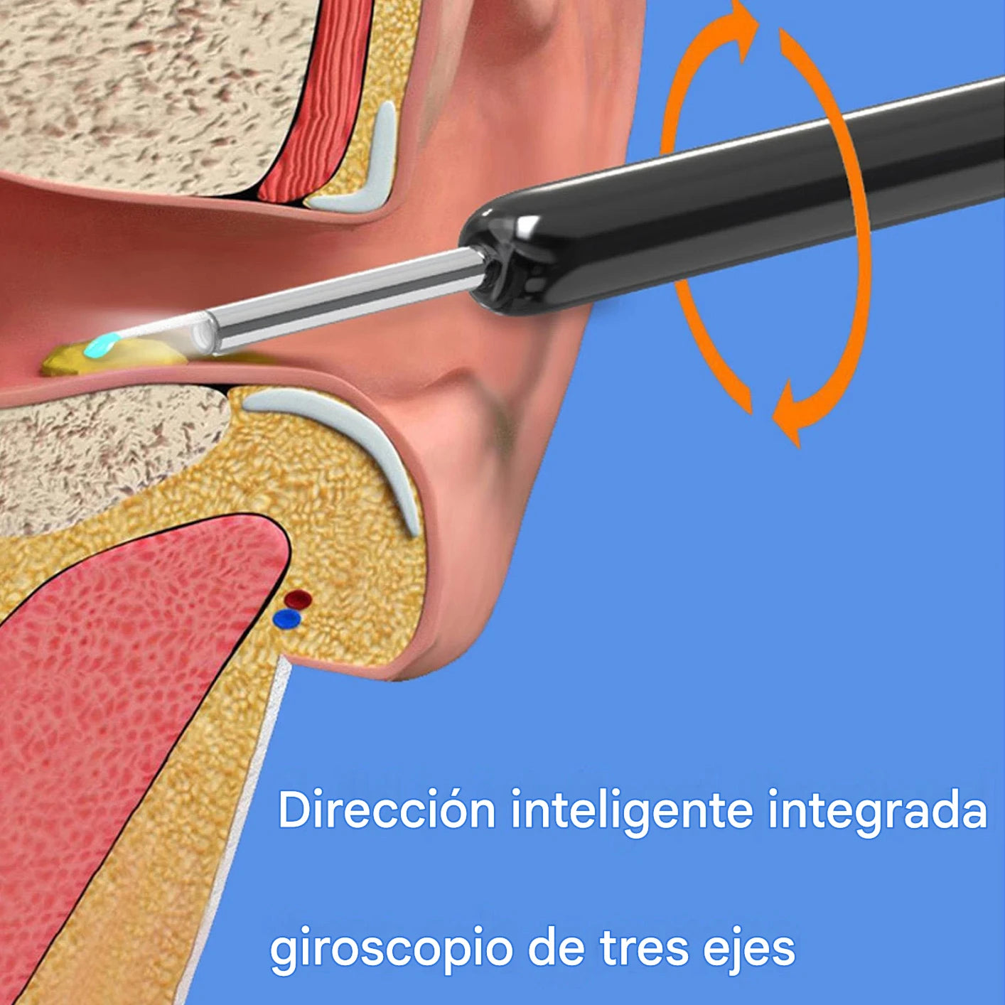 Limpiador de oidos inteligente con cámara HD - Ve en tiempo real desde tu celular y limpia con precisión
