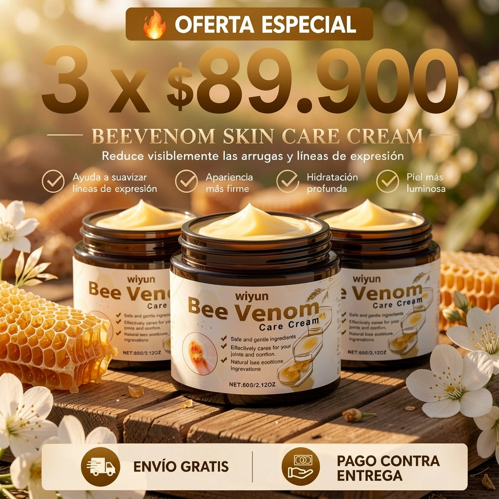 BeeVenom Skin Care Cream - Reduce visiblemente las arrugas y líneas de expresión
