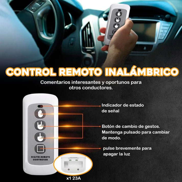 Mano LED de gestos para automóvil - El accesorio para tu vehículo que roba miradas