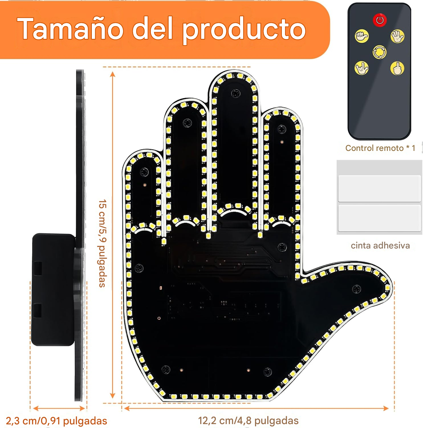 Mano LED de gestos para automóvil - El accesorio para tu vehículo que roba miradas