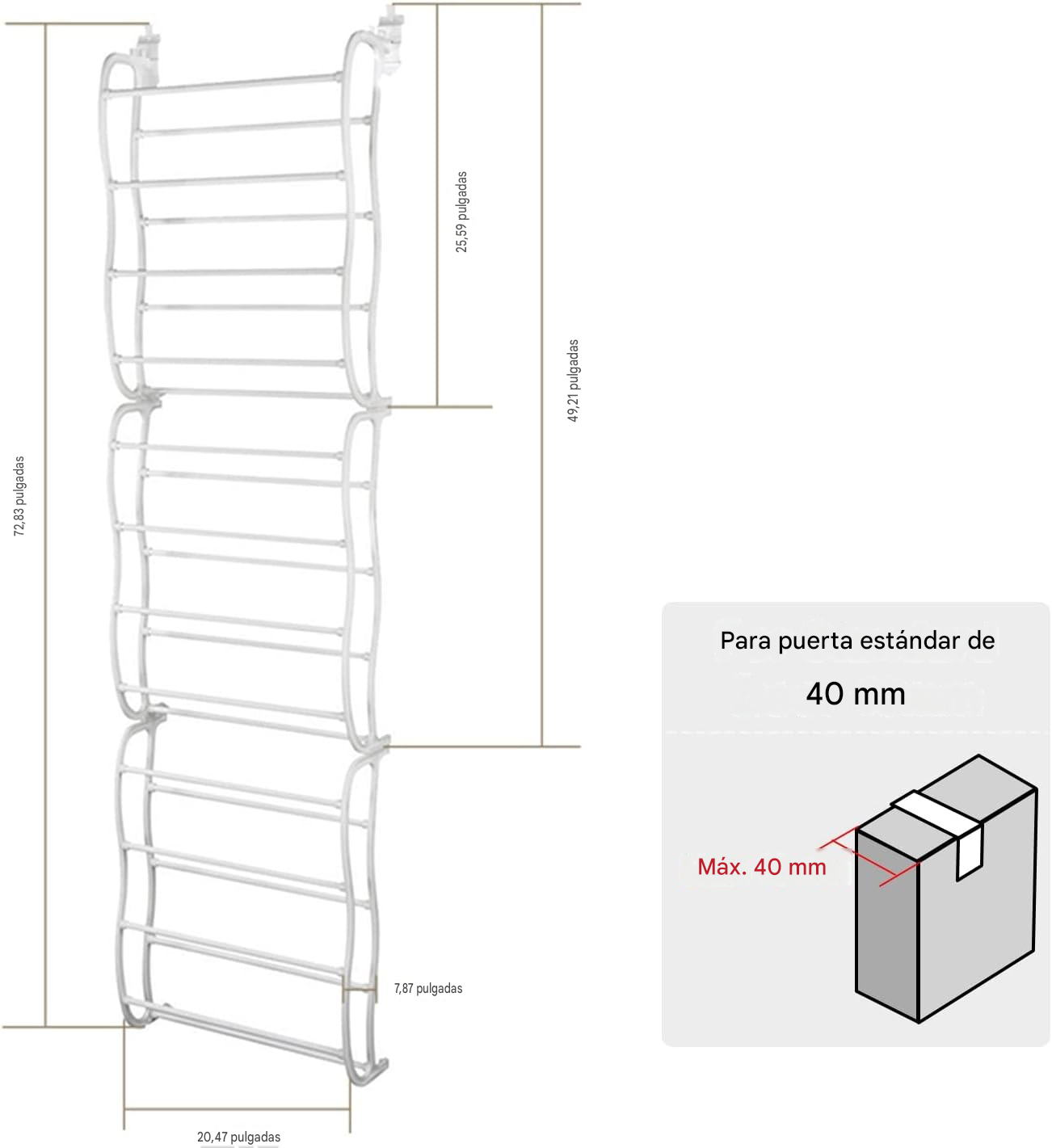 Organizador colgante para 36 pares de zapatos - Recupera espacio y mantén tu calzado siempre ordenado