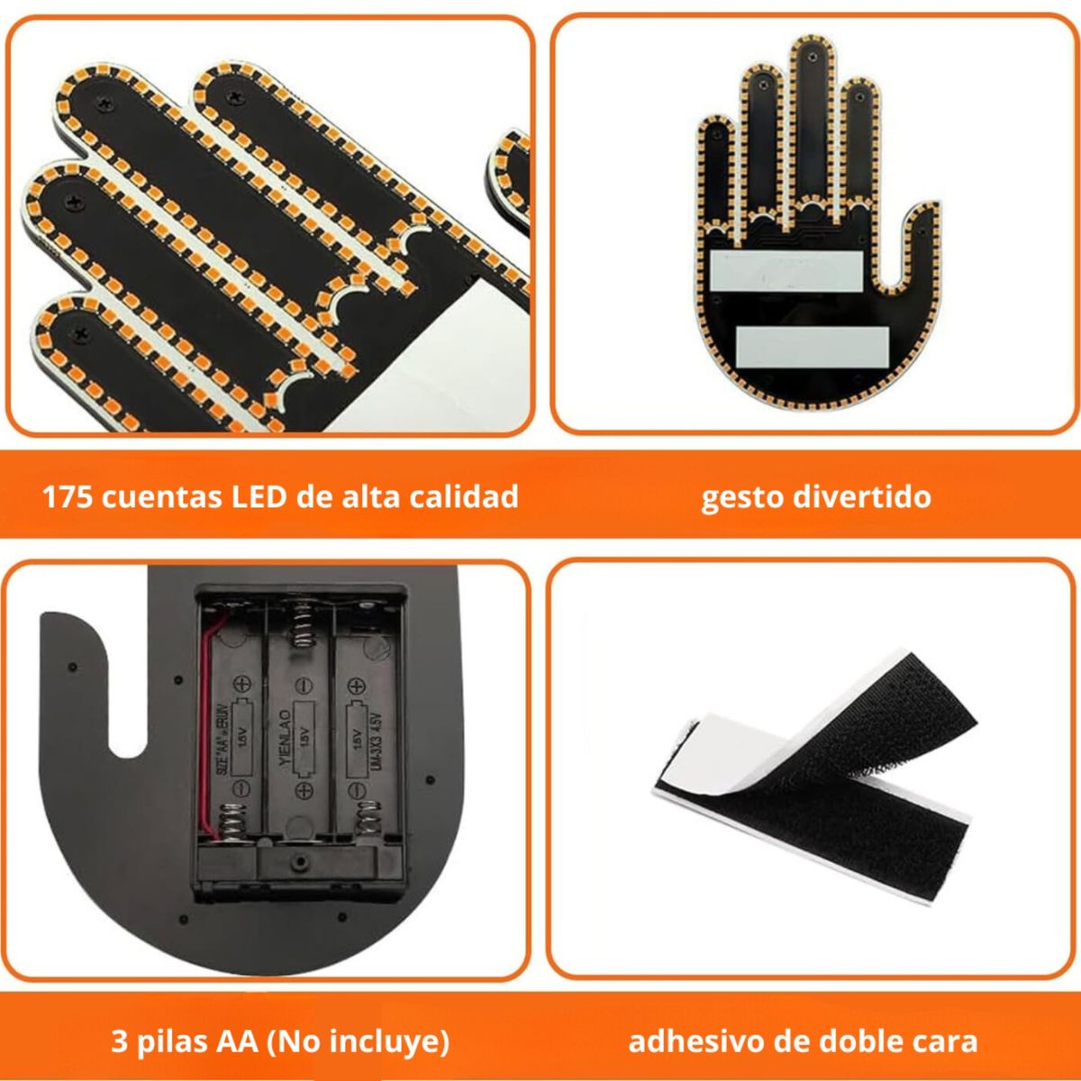 Mano LED de gestos para automóvil - El accesorio para tu vehículo que roba miradas